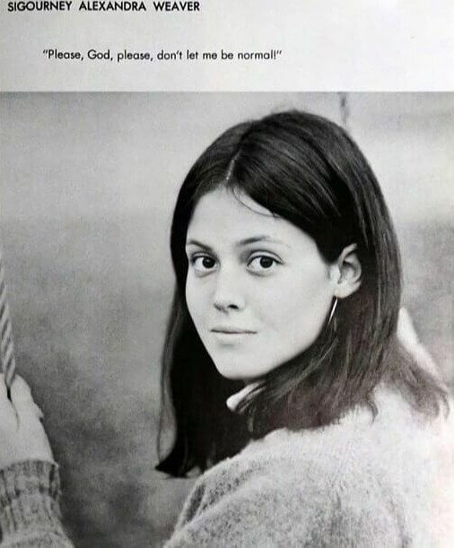 La citation de Sigourney Weaver dans l'annuaire de son lycée était légendaire